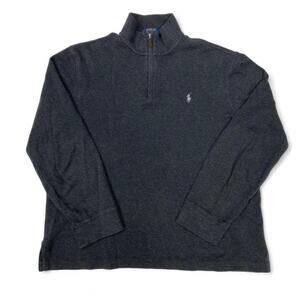 Polo Ralph Lauren 1/4 Zip Estate Rib Sweater Men's Sz Medium Gray